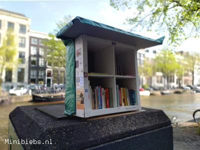 Lezen terwijl je auto oplaadt aan de Keizersgracht.