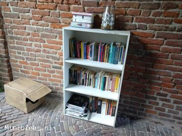 Boekenkast bij het Agnietenhofje in Zutphen.