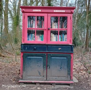 Boekenkast bij de picknicktafel aan de Vrijenbergweg in Loenen.